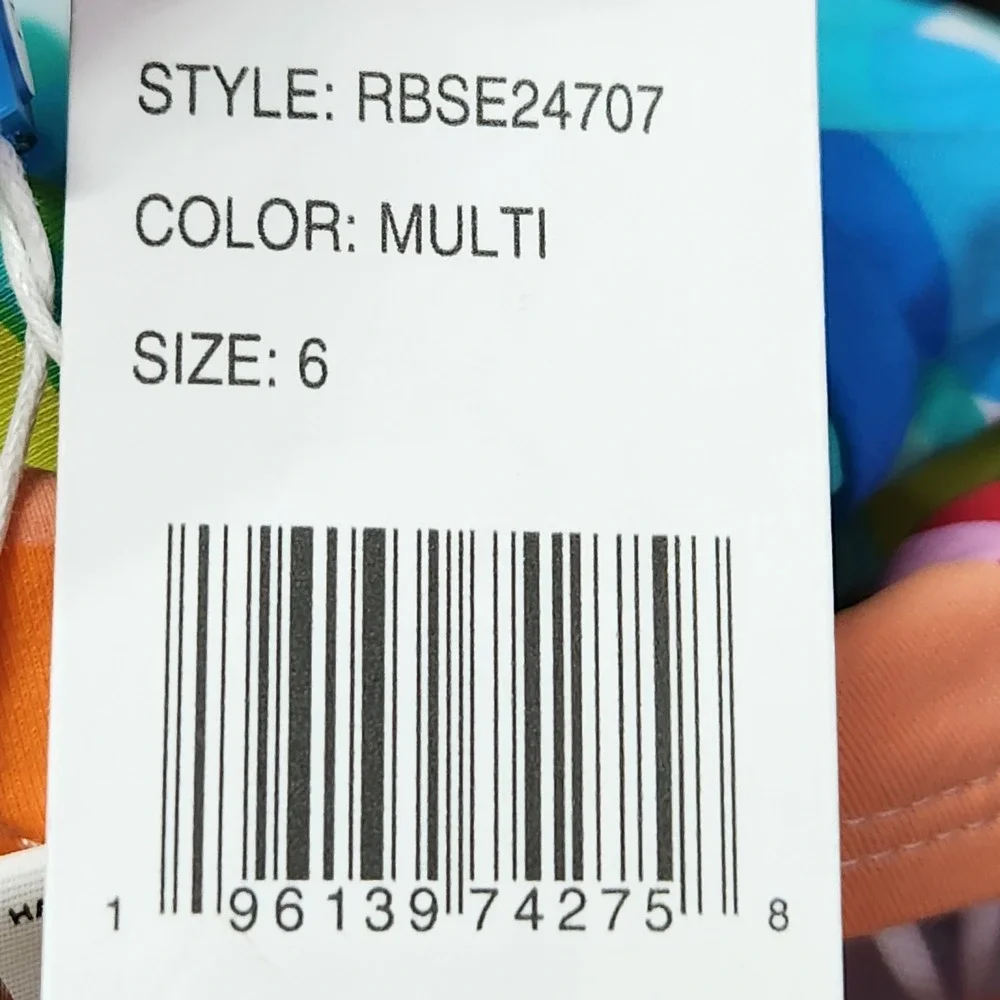 Bleu Rod Beattie Womens Size 6 Floral Wrap One‎ Piece Swimsuit RBSE24707 New